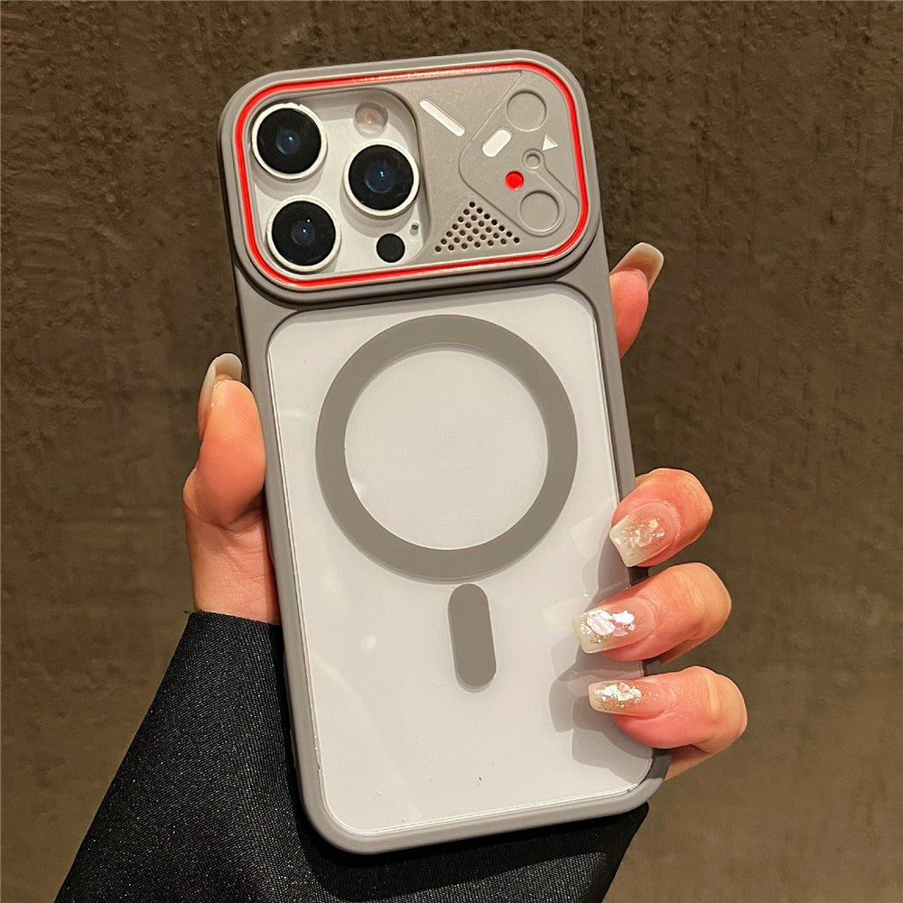 For iPhone 16 Pro Max TPU+PC Phone Case Compatible with MagSafe Clear Back Cover