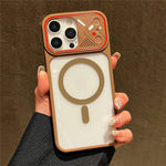 For iPhone 16 Pro Max TPU+PC Phone Case Compatible with MagSafe Clear Back Cover