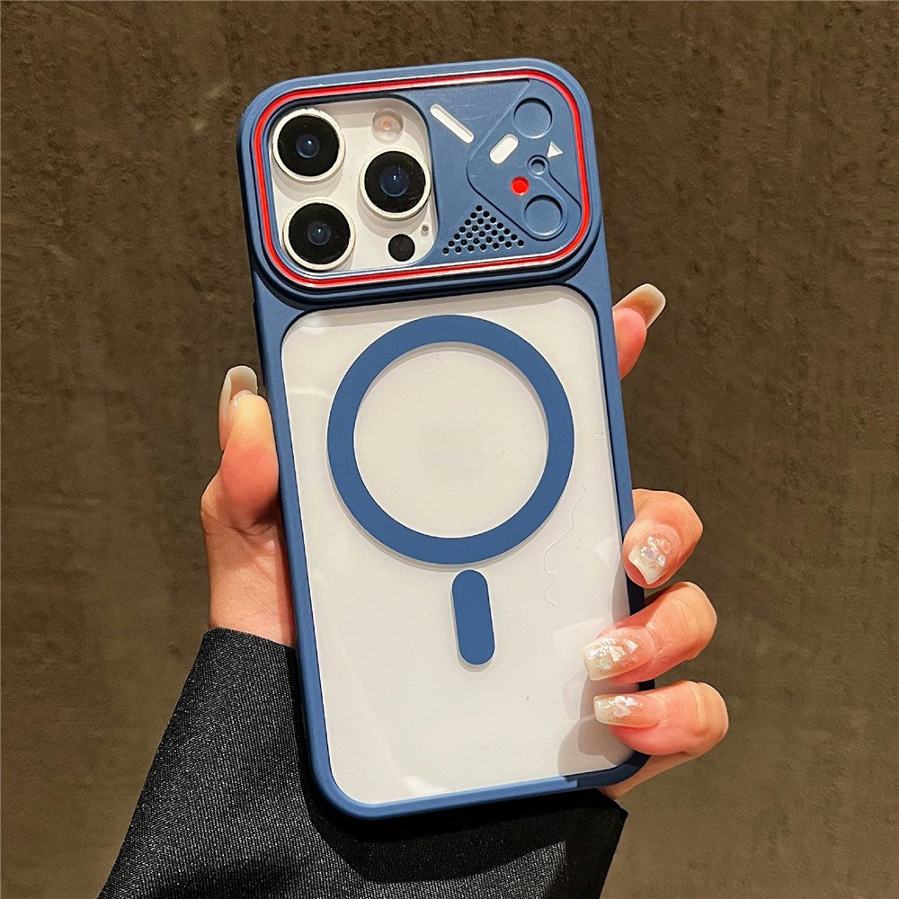 For iPhone 16 Pro Max TPU+PC Phone Case Compatible with MagSafe Clear Back Cover