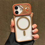 For iPhone 16 TPU+PC Phone Case Compatible with MagSafe Clear Back Cover