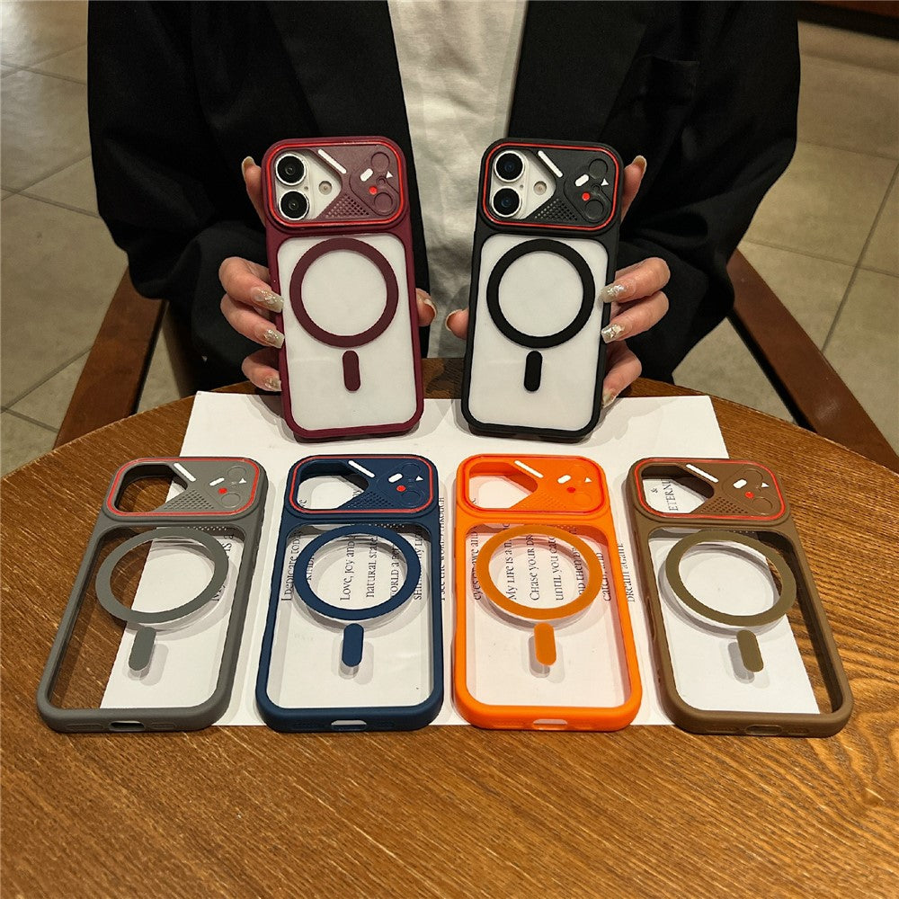 For iPhone 16 TPU+PC Phone Case Compatible with MagSafe Clear Back Cover