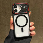 For iPhone 16 TPU+PC Phone Case Compatible with MagSafe Clear Back Cover