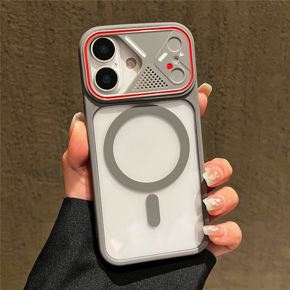 For iPhone 16 TPU+PC Phone Case Compatible with MagSafe Clear Back Cover