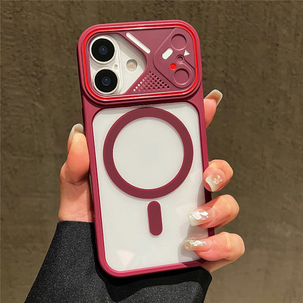 Til iPhone 16 TPU+PC telefoncover kompatibel med MagSafe klart bagcover