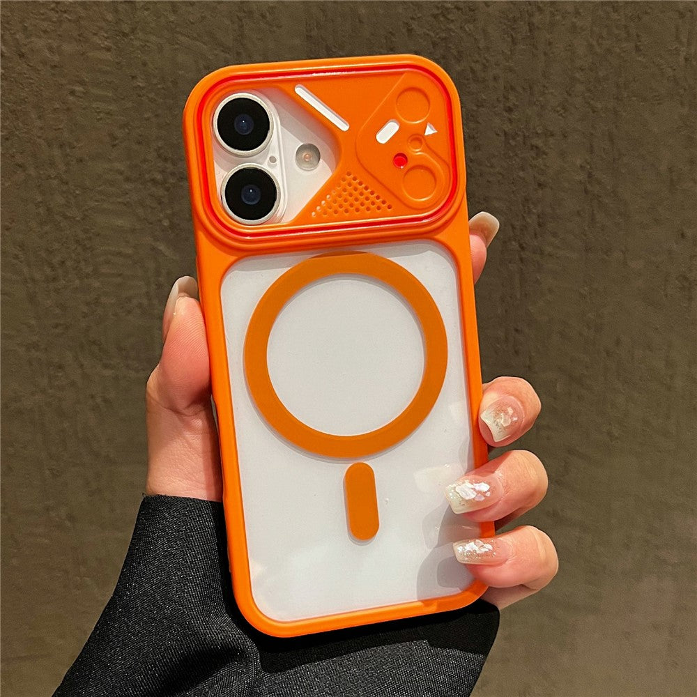 Til iPhone 17 TPU+PC-telefoncover kompatibelt med MagSafe klar bagside