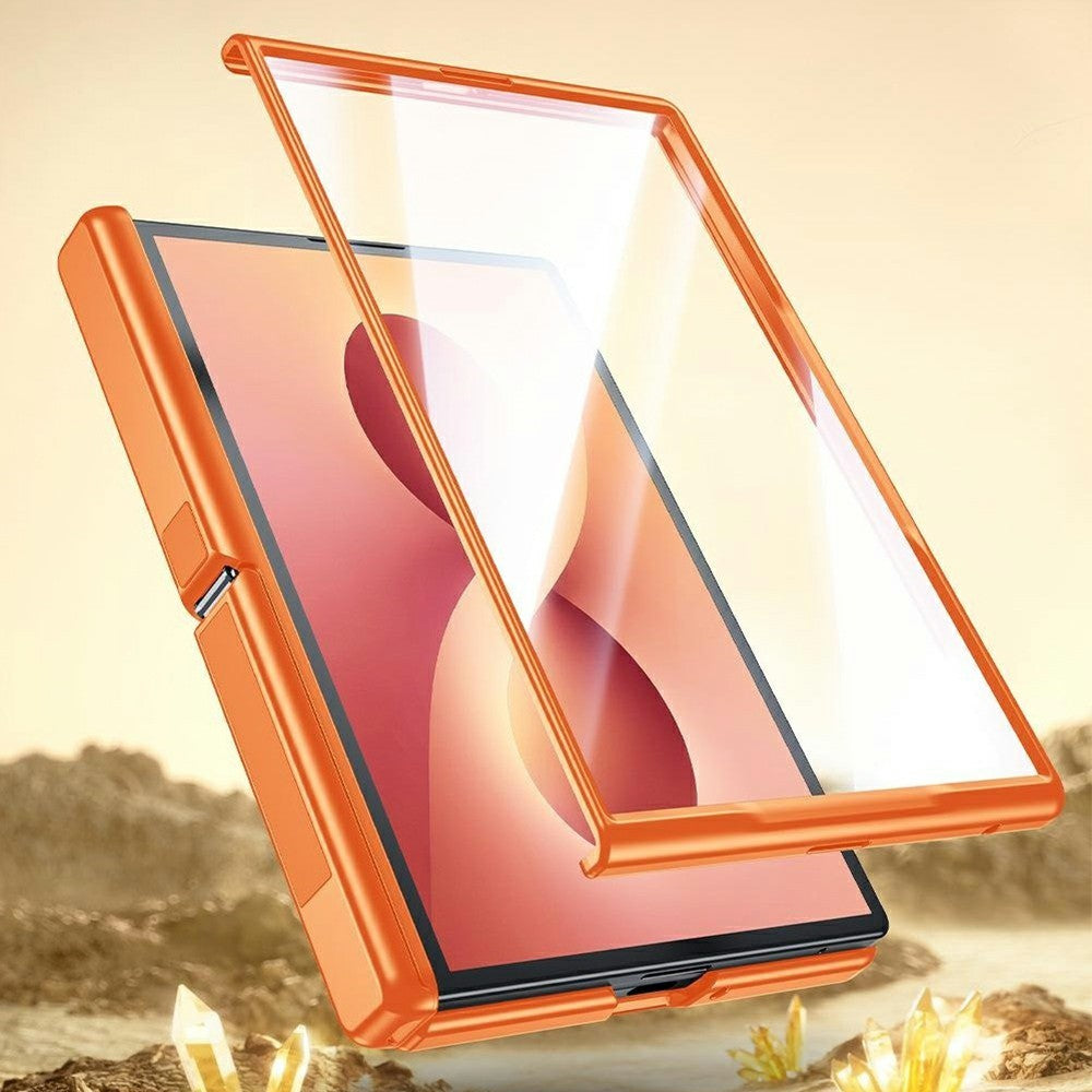 Magnetisk cover til Samsung Galaxy Z Fold8 med HD-klar hærdet glasfilm, dobbelt stativ og PC + TPU-mobilskal