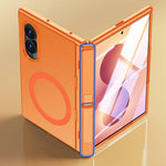 Magnetisk cover til Samsung Galaxy Z Fold8 med HD-klar hærdet glasfilm, dobbelt stativ og PC + TPU-mobilskal