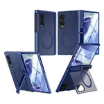 Magnetisk cover til Samsung Galaxy Z Fold8 med HD-klar hærdet glasfilm, dobbelt stativ og PC + TPU-mobilskal