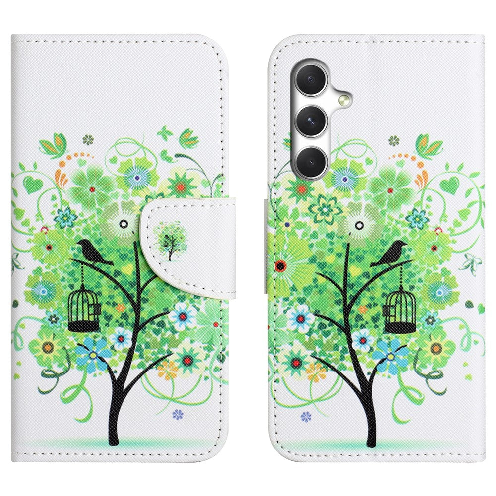 Til Samsung Galaxy S26 FE Cover Mønstertryk Krydset Tekstur Læder Telefoncover