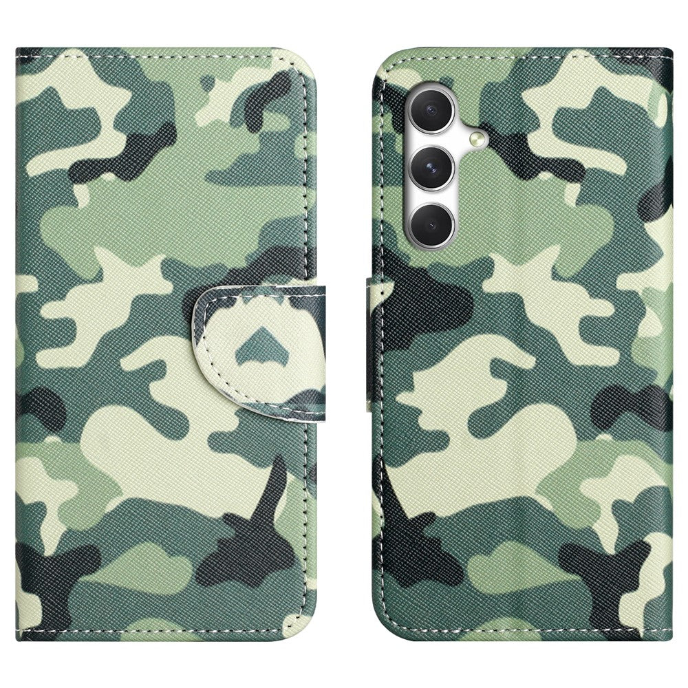 Til Samsung Galaxy S26 FE Cover Mønstertryk Krydset Tekstur Læder Telefoncover