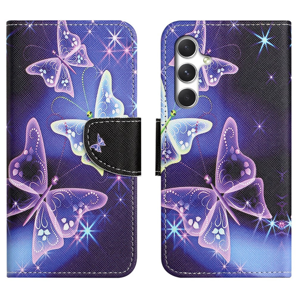 Til Samsung Galaxy S26 FE Cover Mønstertryk Krydset Tekstur Læder Telefoncover