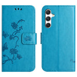 For Samsung Galaxy S26 FE Case Wallet Stand Imprinted Butterfly Flower PU Leather Phone Cover with Hand Strap