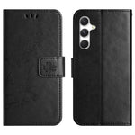 For Samsung Galaxy S26 FE Case Wallet Stand Imprinted Butterfly Flower PU Leather Phone Cover with Hand Strap