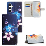 Til Samsung Galaxy S26 FE Cover Mønstertryk PU Læder Pung Telefoncover Krydstekstur
