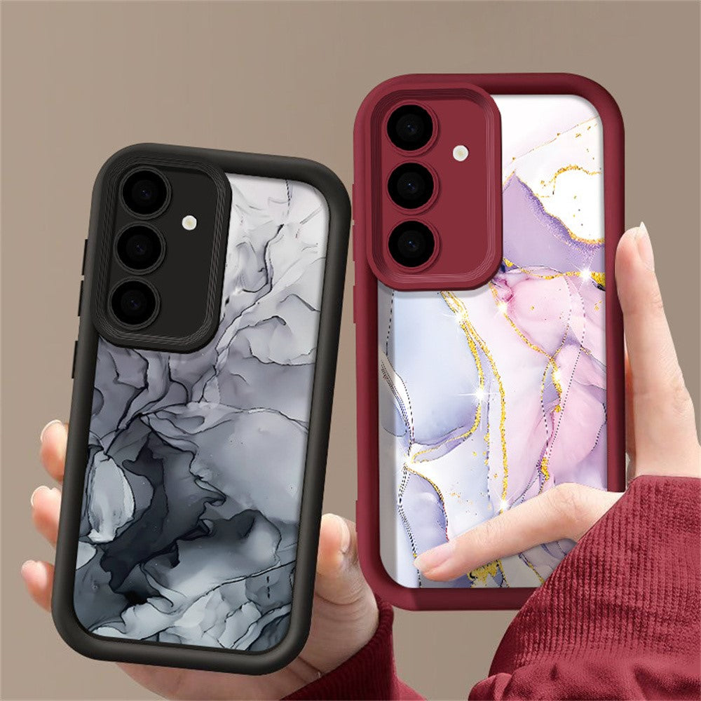 Til Samsung Galaxy A57 5G Cover Marmor Mønster Kamera Beskyttelse Fuld Dækning TPU Telefon Cover