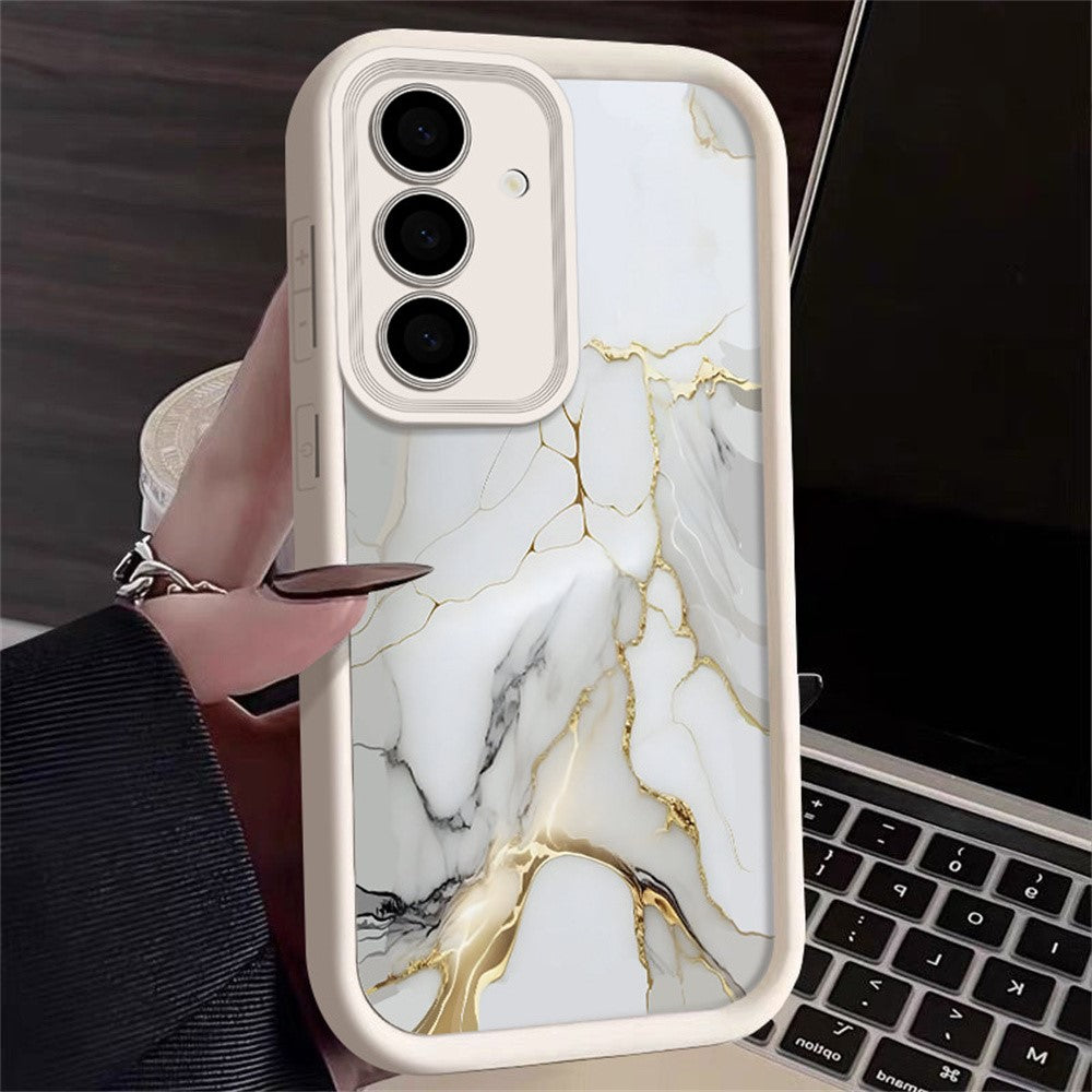 Til Samsung Galaxy A57 5G Cover Marmor Mønster Kamera Beskyttelse Fuld Dækning TPU Telefon Cover