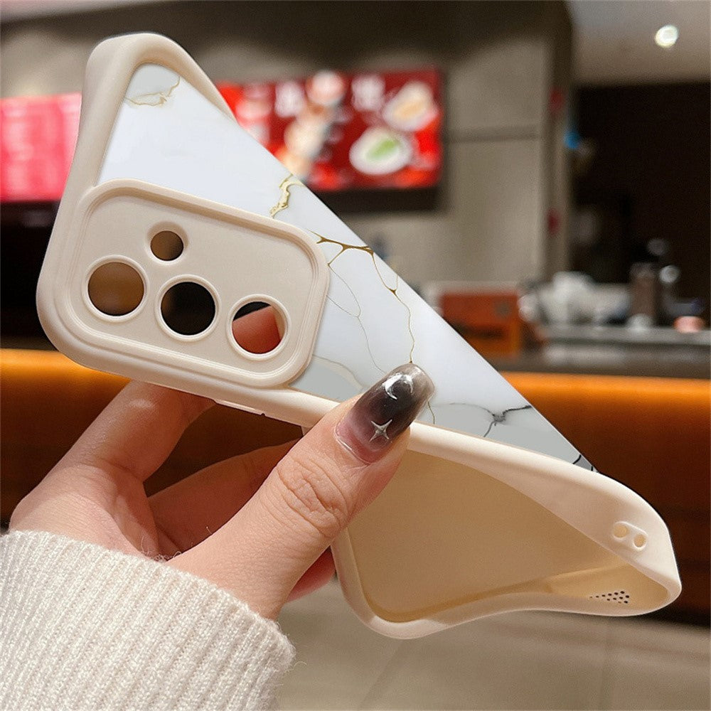 Til Samsung Galaxy S25+ Cover Marmormønster Kamerabeskyttelse Fuld Dækning TPU Telefoncover