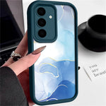 Til Samsung Galaxy S25+ Cover Marmormønster Kamerabeskyttelse Fuld Dækning TPU Telefoncover