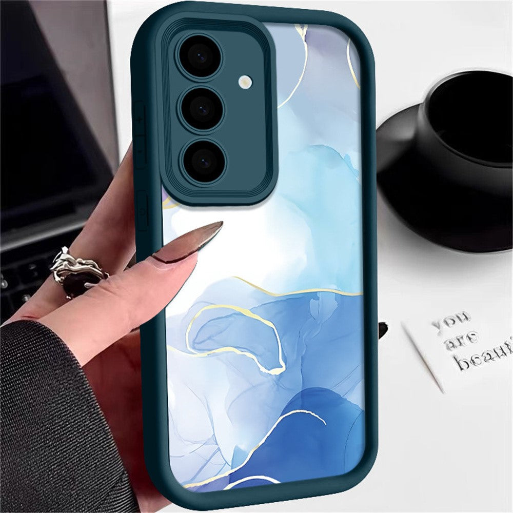 Til Samsung Galaxy S25+ Cover Marmormønster Kamerabeskyttelse Fuld Dækning TPU Telefoncover
