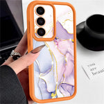 Til Samsung Galaxy S25+ Cover Marmormønster Kamerabeskyttelse Fuld Dækning TPU Telefoncover