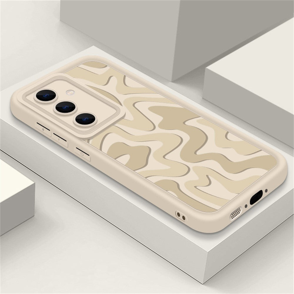 For Samsung Galaxy S25 FE Case Wavy Camouflage Stripe Precision Camera Protection Anti Drop TPU Phone Cover