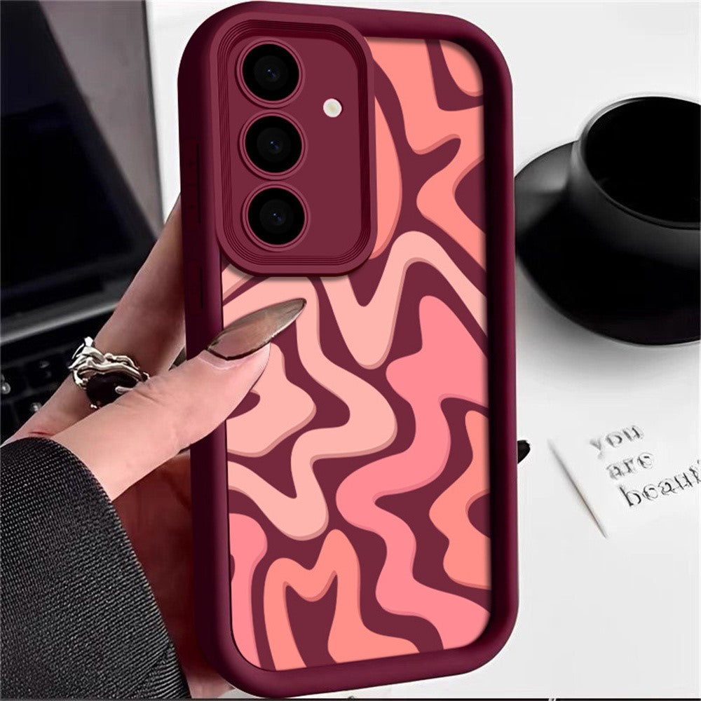 For Samsung Galaxy A37 5G Case Wavy Camouflage Stripe Precision Camera Protection Anti Drop TPU Phone Cover