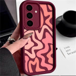 For Samsung Galaxy S25 Case Wavy Camouflage Stripe Precision Camera Protection Anti Drop TPU Phone Cover