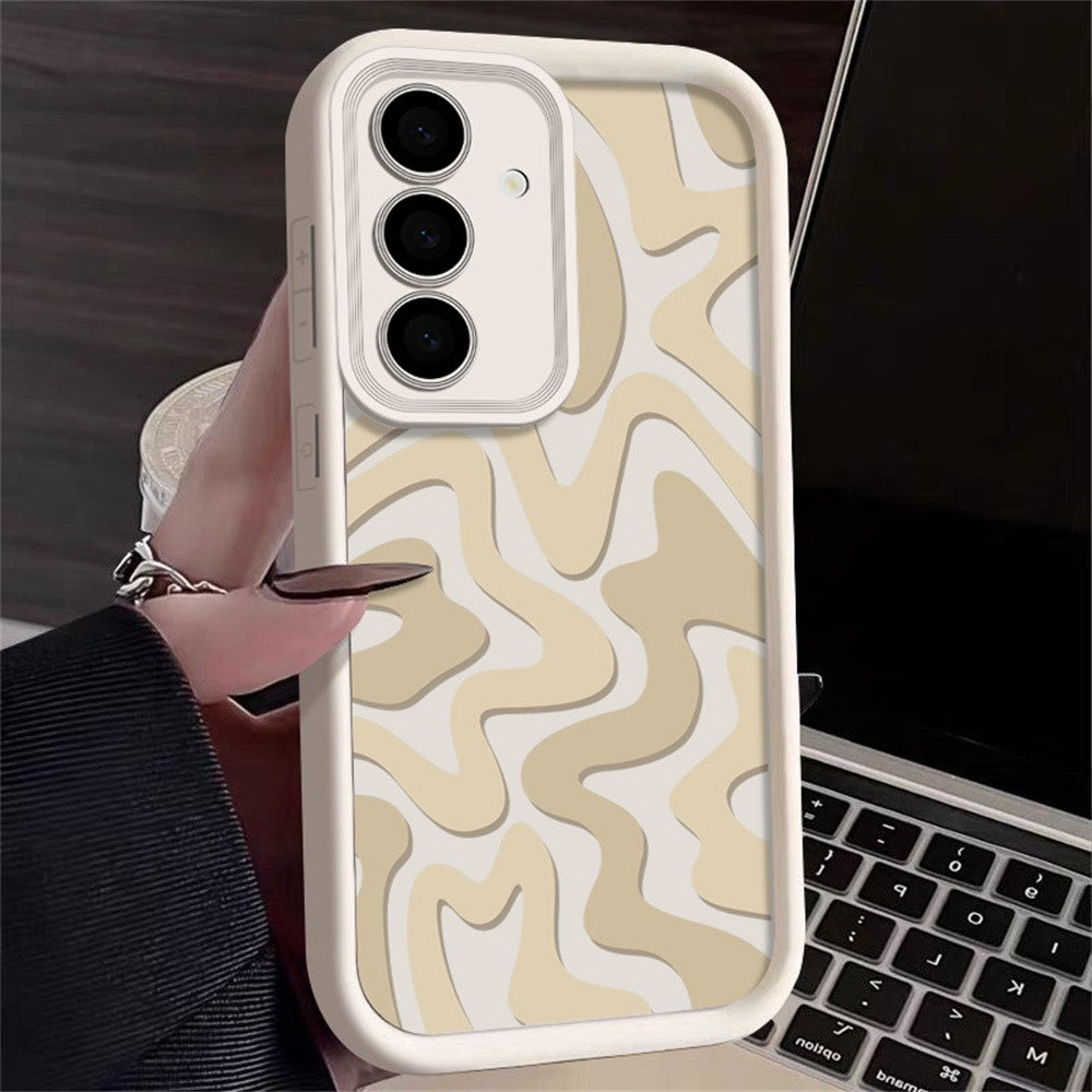 For Samsung Galaxy S25 Case Wavy Camouflage Stripe Precision Camera Protection Anti Drop TPU Phone Cover