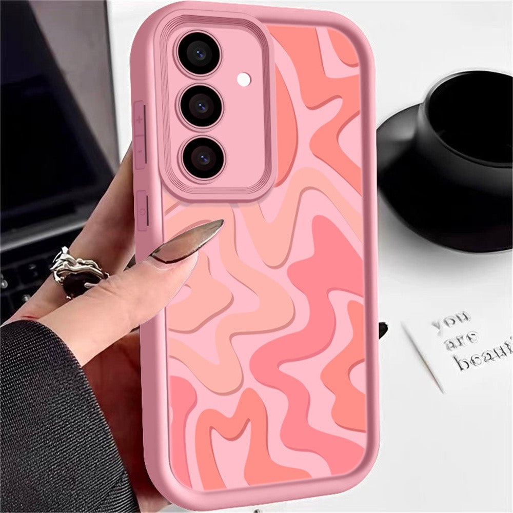 For Samsung Galaxy S25 Case Wavy Camouflage Stripe Precision Camera Protection Anti Drop TPU Phone Cover