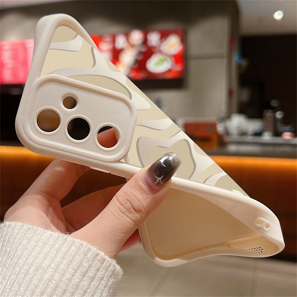 For Samsung Galaxy S25+ Case Wavy Camouflage Stripe Precision Camera Protection Anti Drop TPU Phone Cover
