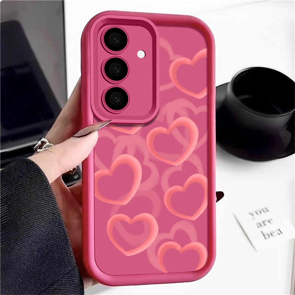 Til Samsung Galaxy S26+ Cover med Hjerteprint og Præcis Kamerabeskyttelse i TPU