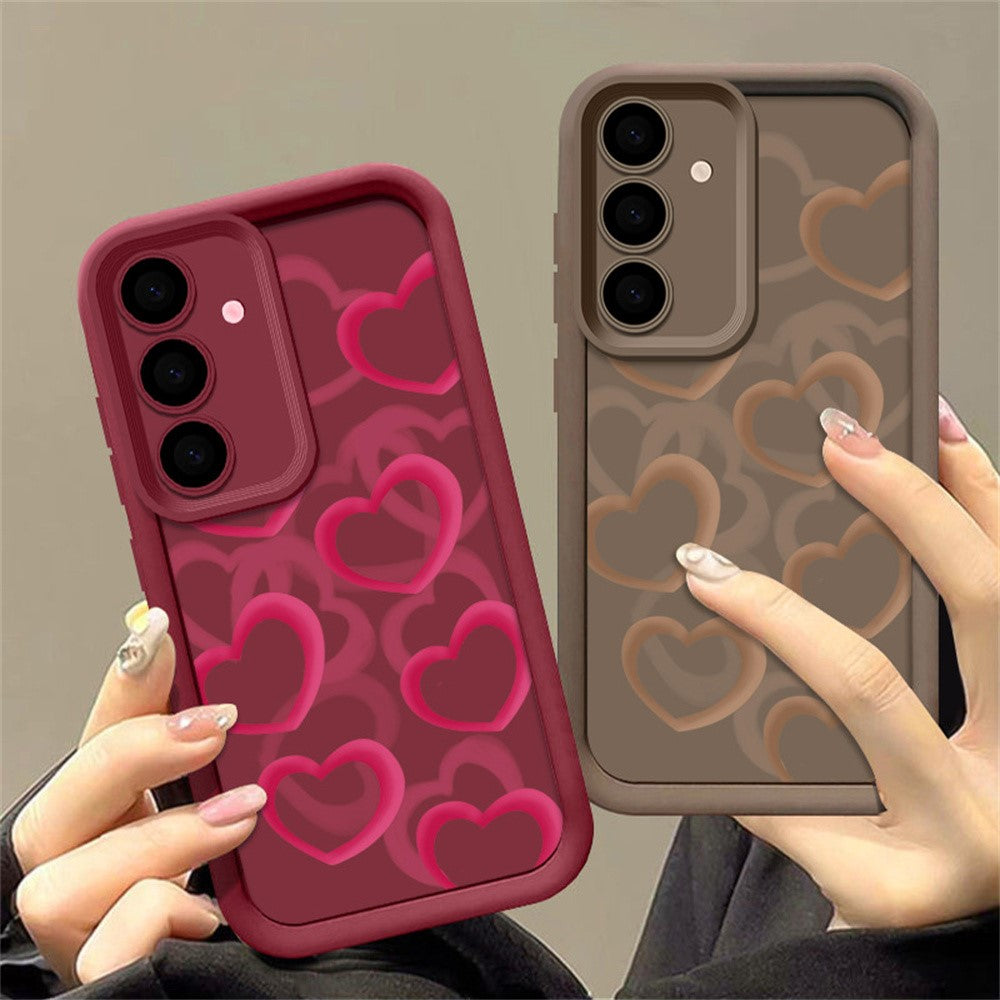 Til Samsung Galaxy A57 5G Cover Hjerte Mønster Design Præcis Kamerabeskyttelse TPU Telefoncover