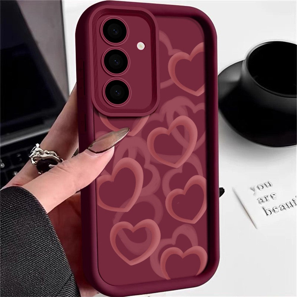 Til Samsung Galaxy A57 5G Cover Hjerte Mønster Design Præcis Kamerabeskyttelse TPU Telefoncover