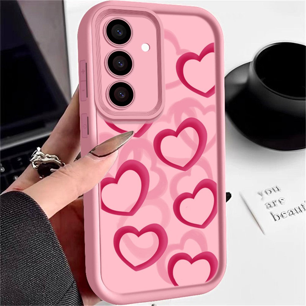 Til Samsung Galaxy A57 5G Cover Hjerte Mønster Design Præcis Kamerabeskyttelse TPU Telefoncover