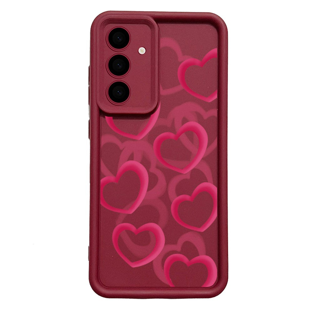For Samsung Galaxy S25+ Case Heart Pattern Design Precision Camera Protection TPU Phone Cover