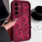 For Samsung Galaxy S25+ Case Heart Pattern Design Precision Camera Protection TPU Phone Cover