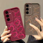For Samsung Galaxy S25+ Case Heart Pattern Design Precision Camera Protection TPU Phone Cover
