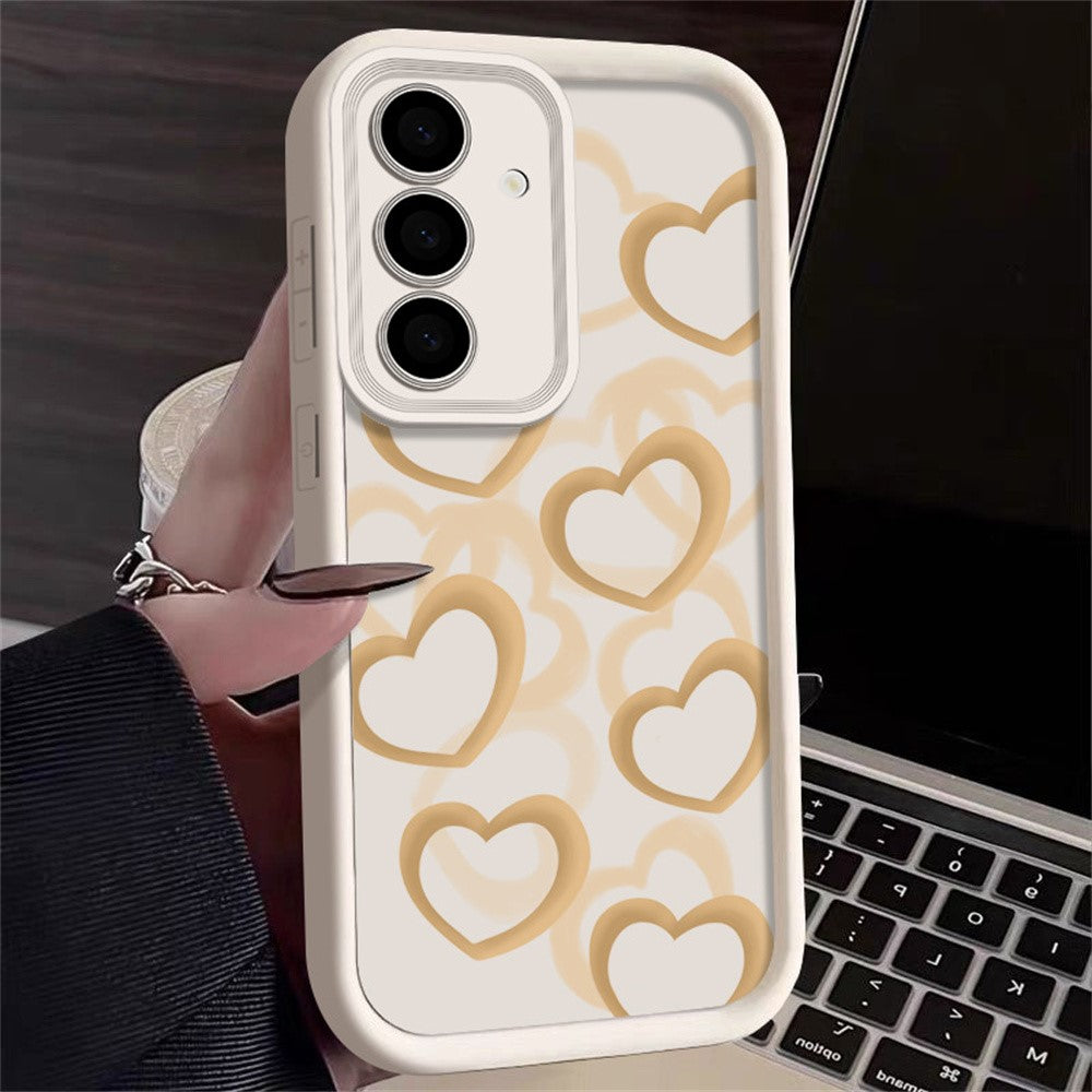For Samsung Galaxy S25+ Case Heart Pattern Design Precision Camera Protection TPU Phone Cover