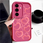 For Samsung Galaxy S25+ Case Heart Pattern Design Precision Camera Protection TPU Phone Cover