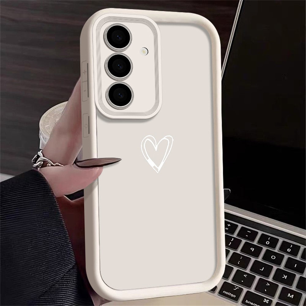 For Samsung Galaxy S25+ Case Heart Pattern Design Precision Camera Protection TPU Phone Cover
