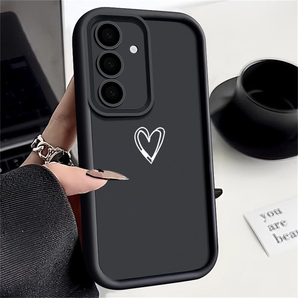 For Samsung Galaxy S25+ Case Heart Pattern Design Precision Camera Protection TPU Phone Cover