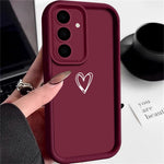 For Samsung Galaxy S25+ Case Heart Pattern Design Precision Camera Protection TPU Phone Cover