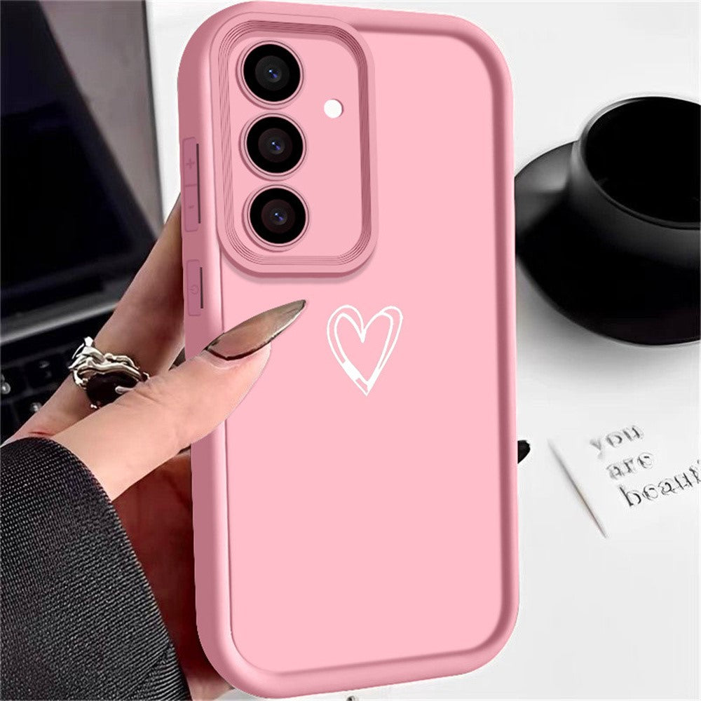 For Samsung Galaxy S25+ Case Heart Pattern Design Precision Camera Protection TPU Phone Cover