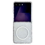 For Samsung Galaxy Z Flip8 Magnetic Case Shimmering Shell Pattern Hard PC Foldable Phone Cover