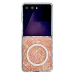 For Samsung Galaxy Z Flip8 Magnetic Case Shimmering Shell Pattern Hard PC Foldable Phone Cover