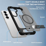 For Samsung Galaxy S26+ Magnetic Case Kickstand PC + TPU Skin Touch Phone Cover