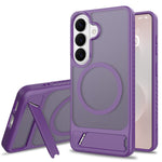 For Samsung Galaxy S26+ Magnetic Case Kickstand PC + TPU Skin Touch Phone Cover