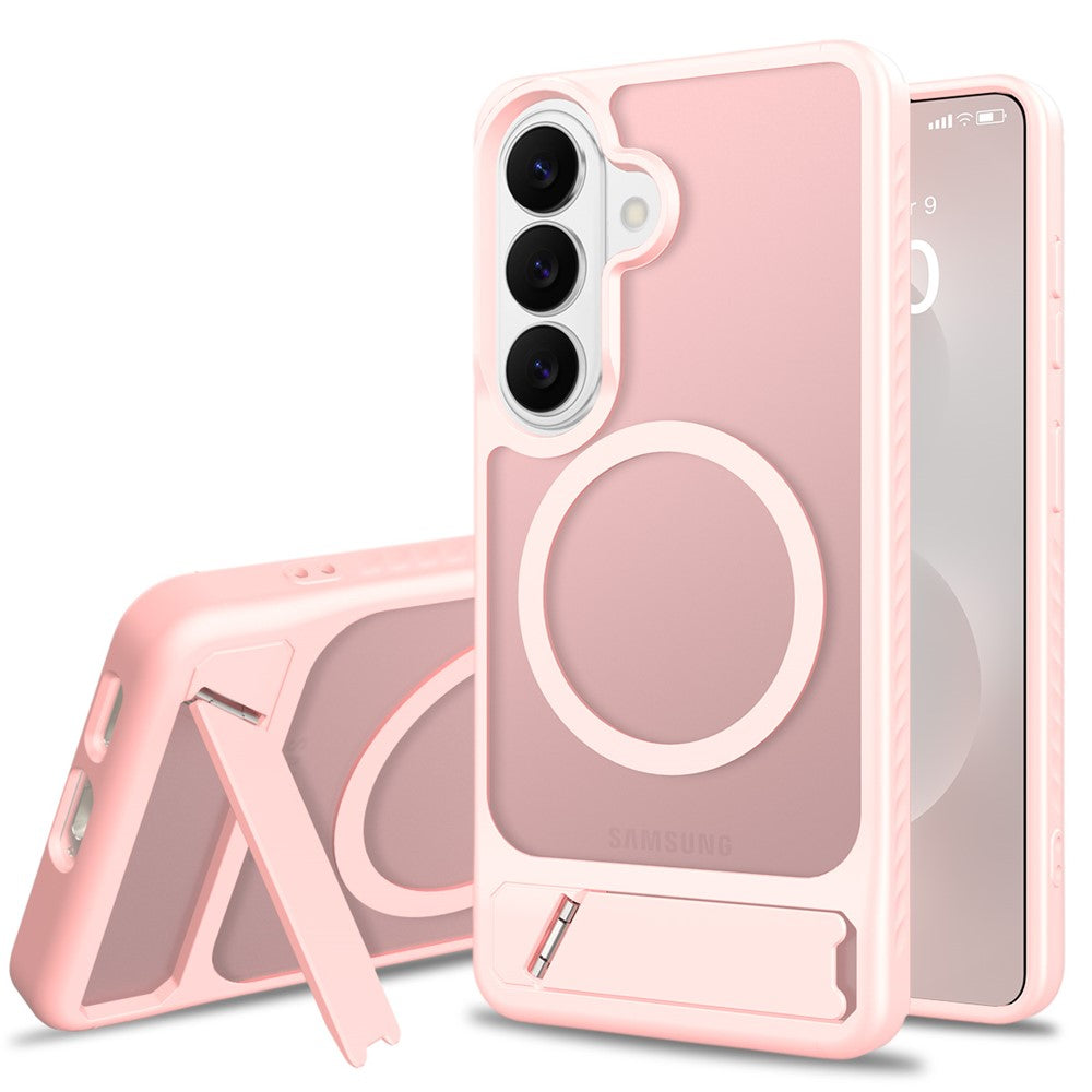 For Samsung Galaxy S26+ Magnetic Case Kickstand PC + TPU Skin Touch Phone Cover