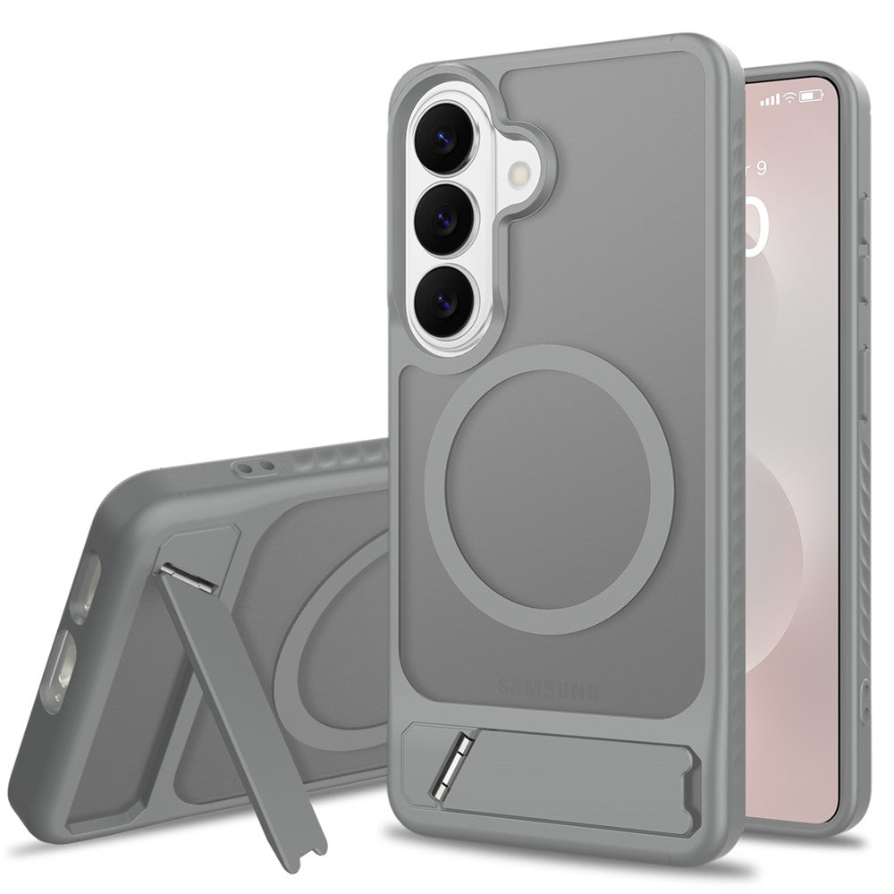Magnetisk cover til Samsung Galaxy S26+ med stativ og PC + TPU-bagside med berøringsskærm