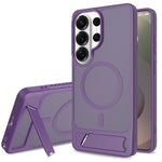 For Samsung Galaxy S26 Ultra Magnetic Case Kickstand PC + TPU Skin Touch Phone Cover